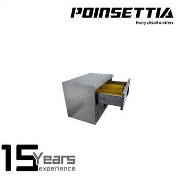 Caixa de ferramentas de caminhão de baixo perfil de aço preto para serviço pesado